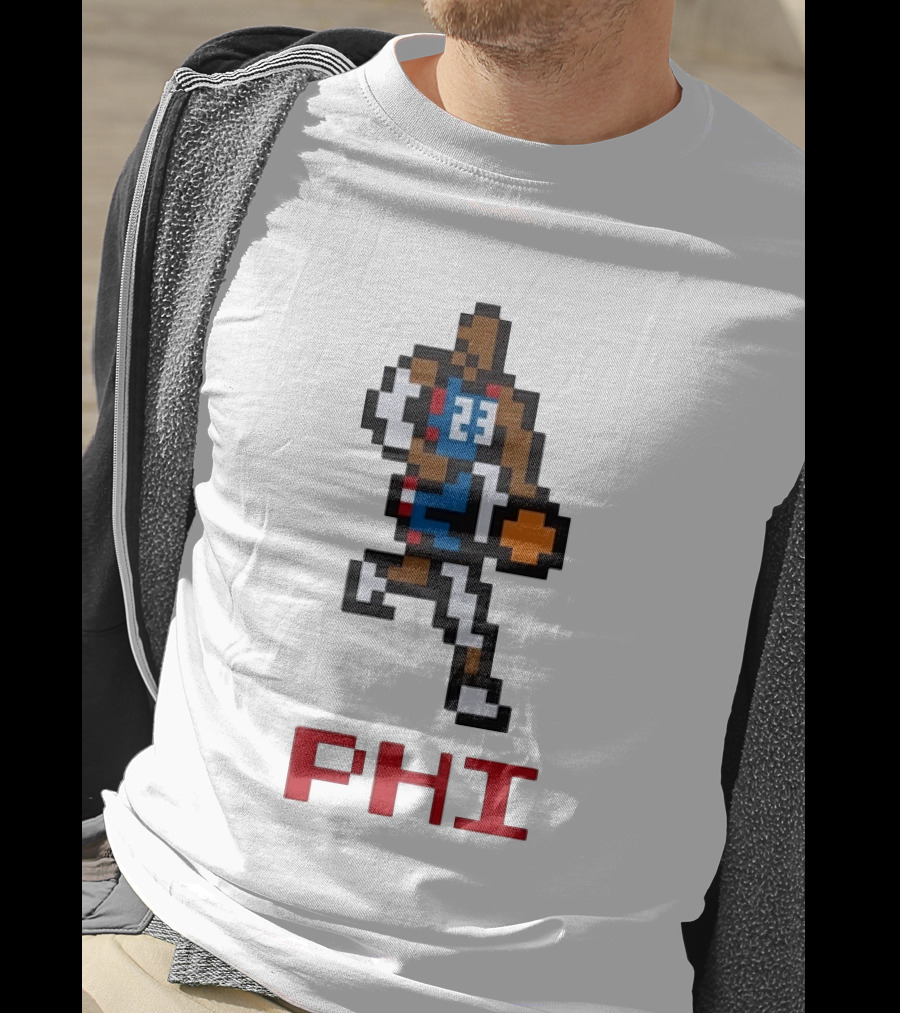 LeBron James Philadelphia 76ers Pixel PHL Sports 23 Jersey T-Shirt
