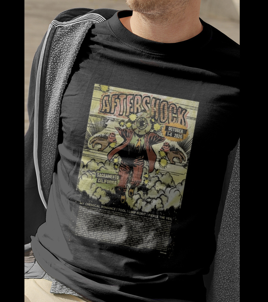 Aftershock Festival Sacramento California October 1 4 2026 My Chemical Romance Tool Limp Bizkit Pierce The Veil T-Shirt