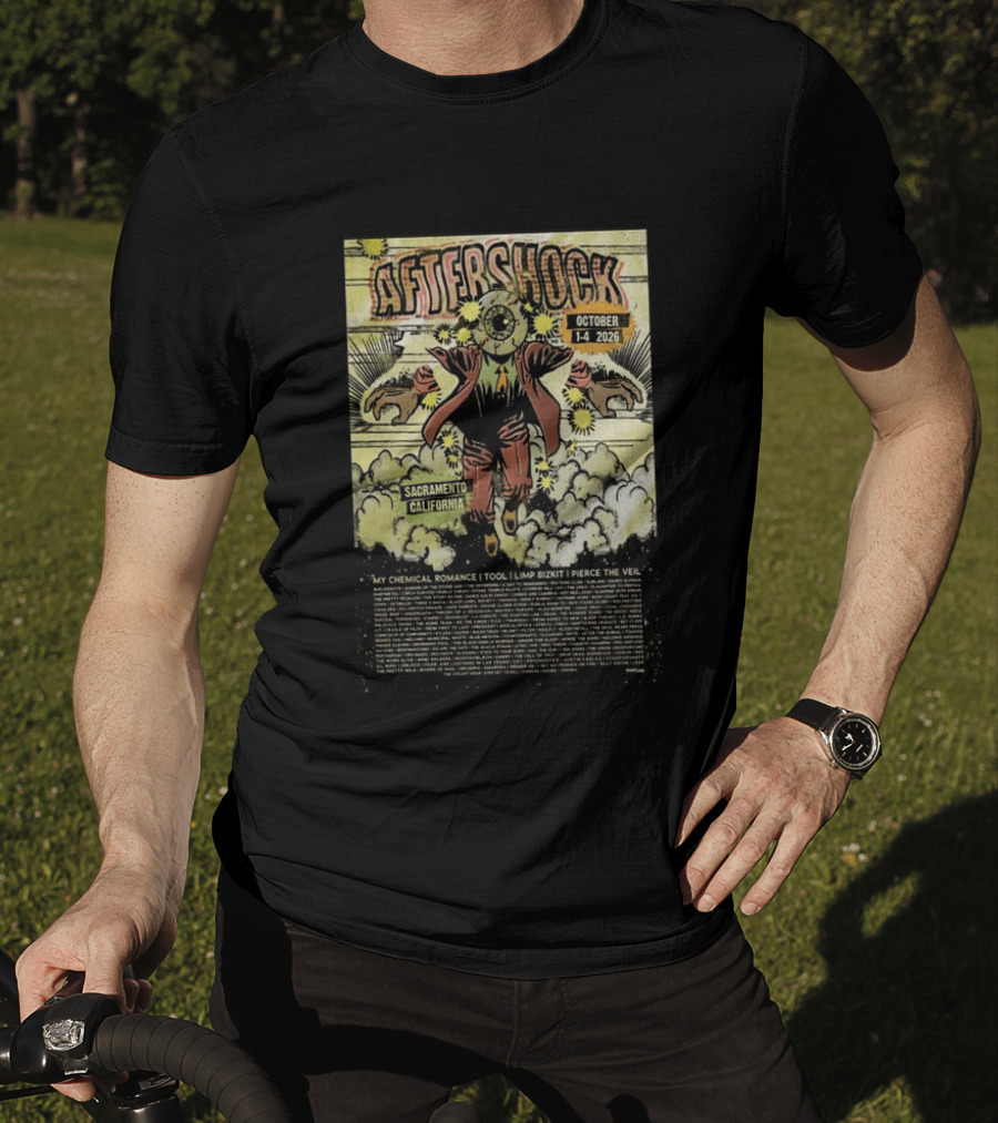 Aftershock Festival Sacramento California October 1 4 2026 My Chemical Romance Tool Limp Bizkit Pierce The Veil T-Shirt