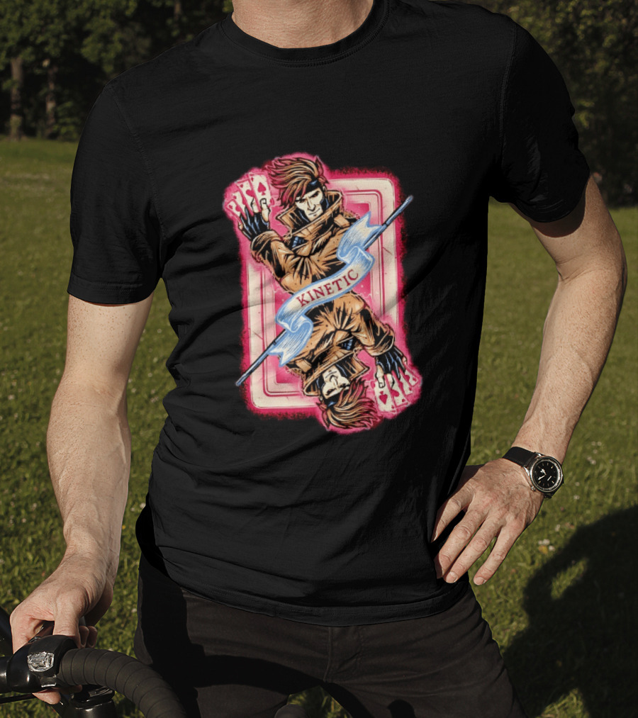 Gambit Kinetic Playing Card X Men Marvel T-Shirt