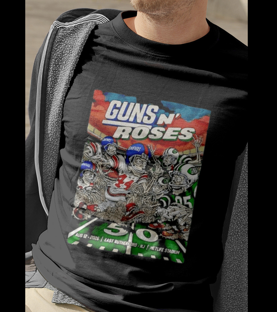 Guns N' Roses MetLife Stadium 2026 East Rutherford NJ Football Concert Tour August 12 T-Shirt