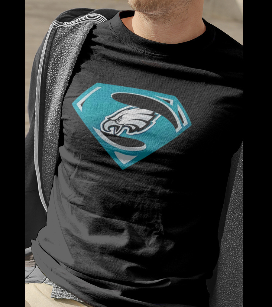 Philadelphia Eagles Superman Crest NFL Football Team T-Shirt