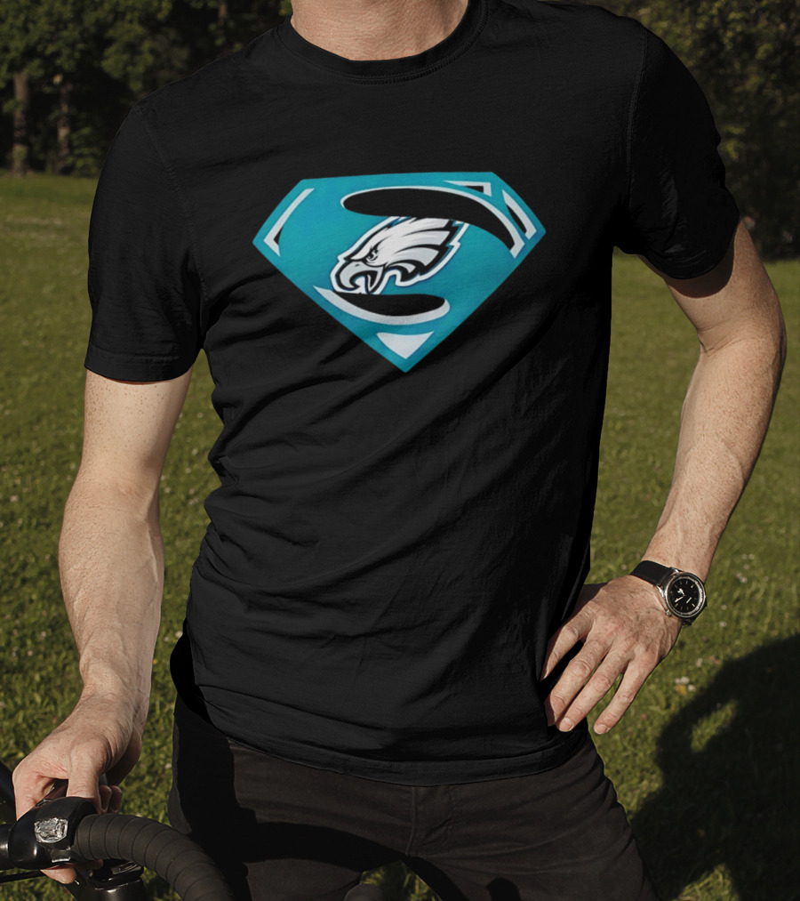 Philadelphia Eagles Superman Crest NFL Football Team T-Shirt