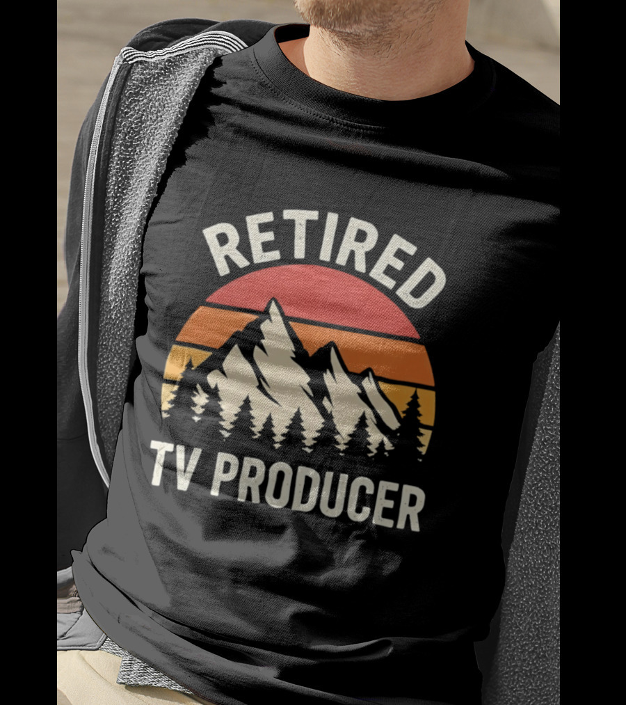 Retired TV Producer Mountain Sunset T-Shirt