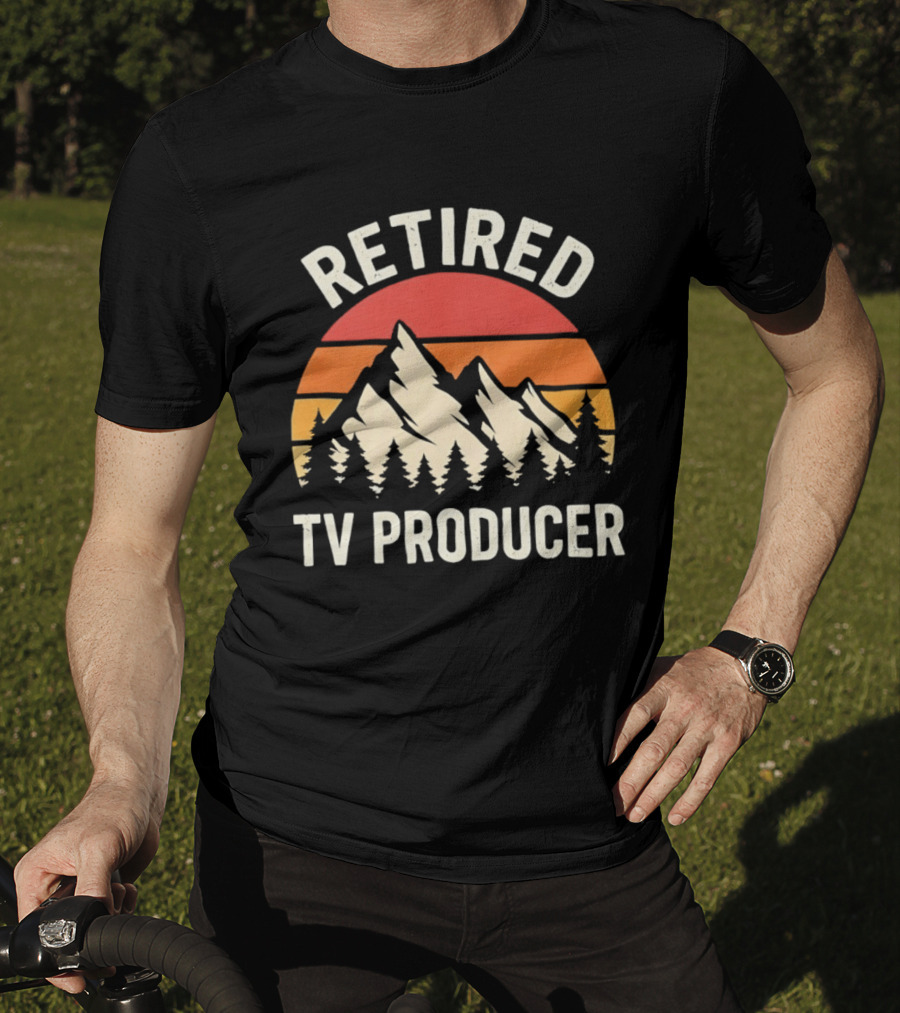 Retired TV Producer Mountain Sunset T-Shirt