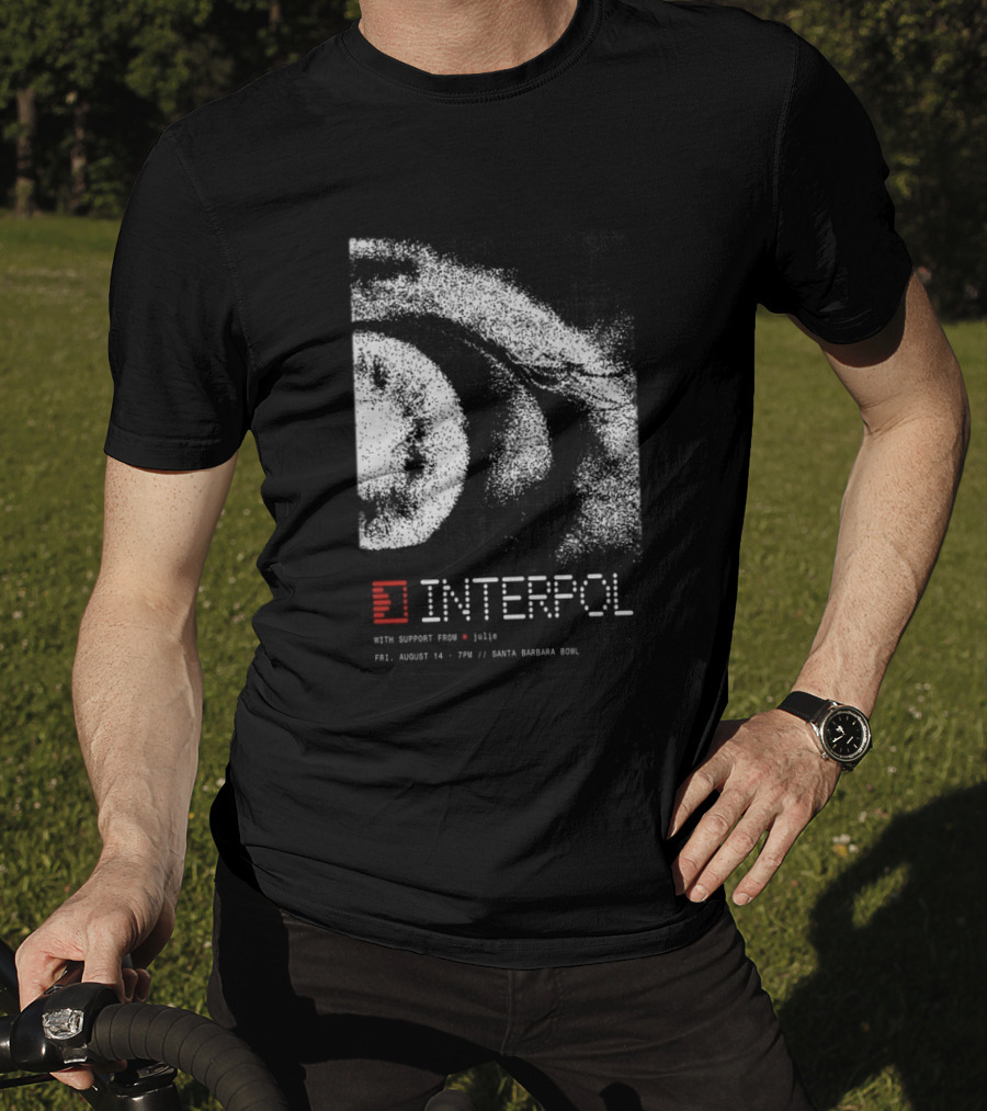 Interpol Santa Barbara Bowl Event August 14 7PM With Julje T-Shirt