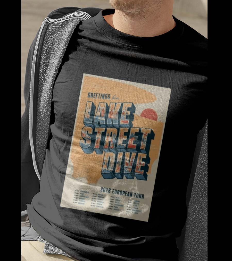 Greetings From Lake Street Dive 2026 European Tour Paris October 16 Le Bataclan T-Shirt