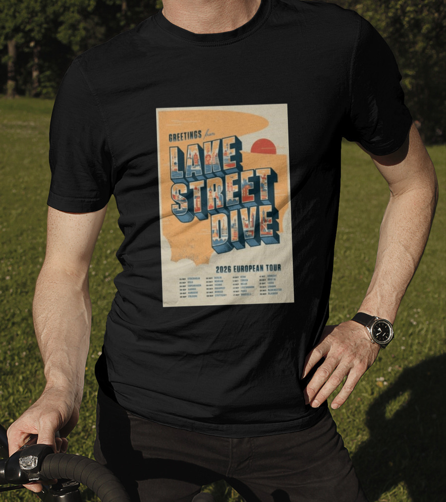 Greetings From Lake Street Dive 2026 European Tour Paris October 16 Le Bataclan T-Shirt