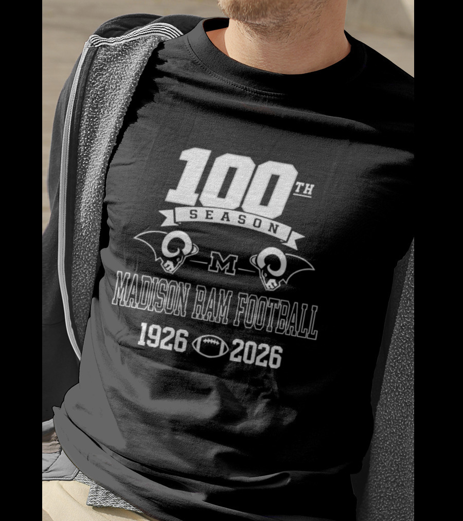Madison Ram Football 100th Season 1926 2026 T-Shirt