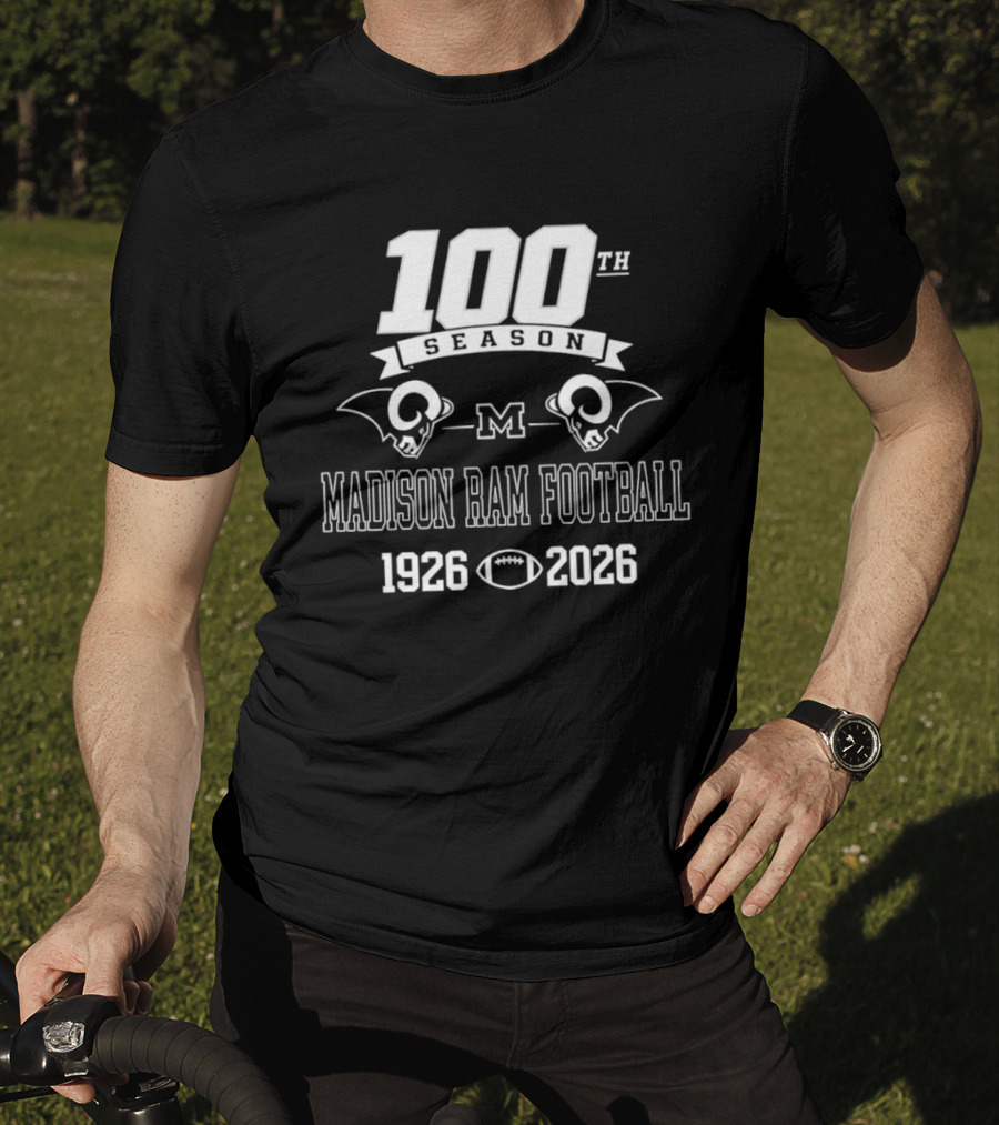 Madison Ram Football 100th Season 1926 2026 T-Shirt