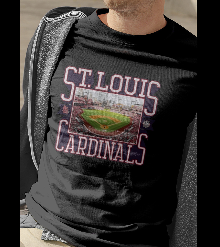 St Louis Cardinals Baseball Stadium View Busch Stadium STL Cityscape T-Shirt