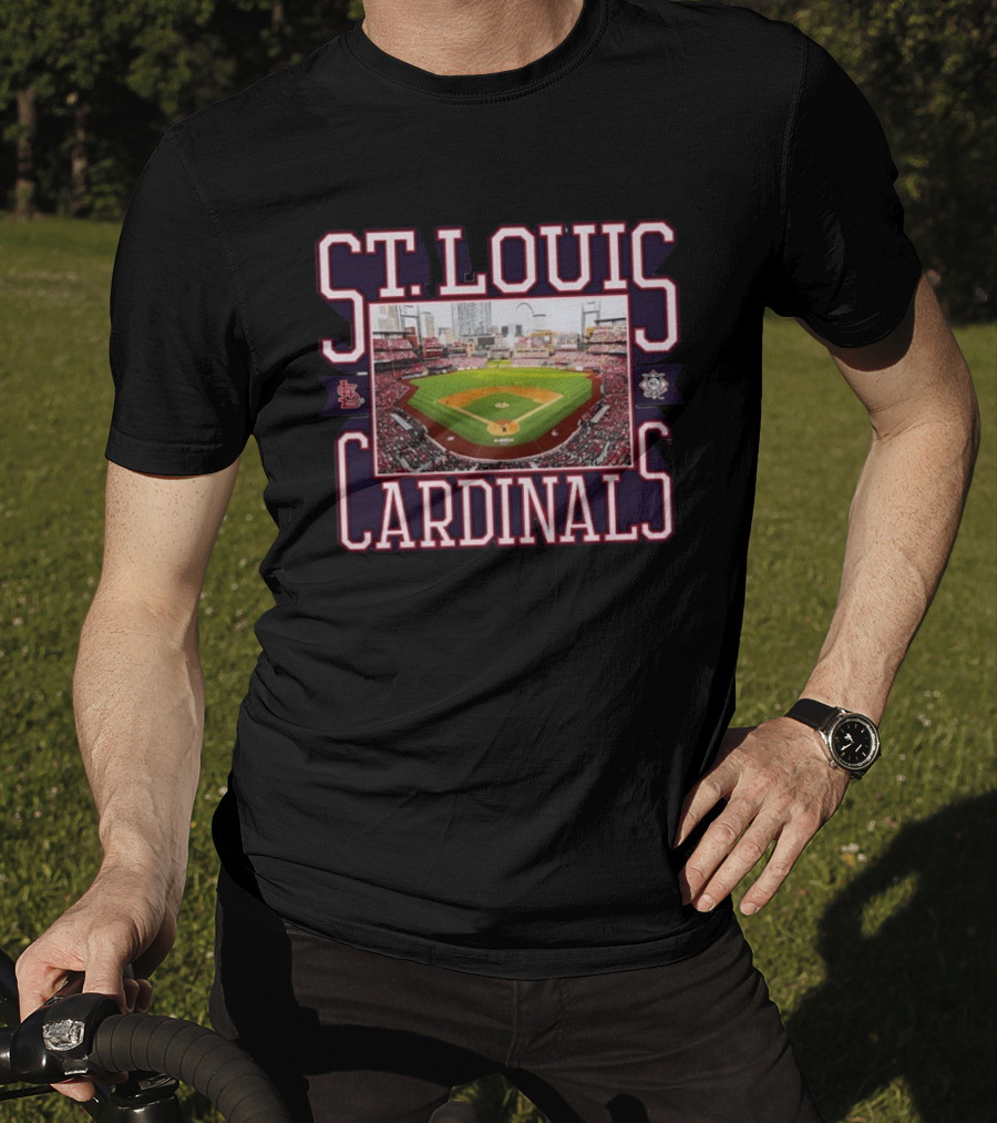 St Louis Cardinals Baseball Stadium View Busch Stadium STL Cityscape T-Shirt