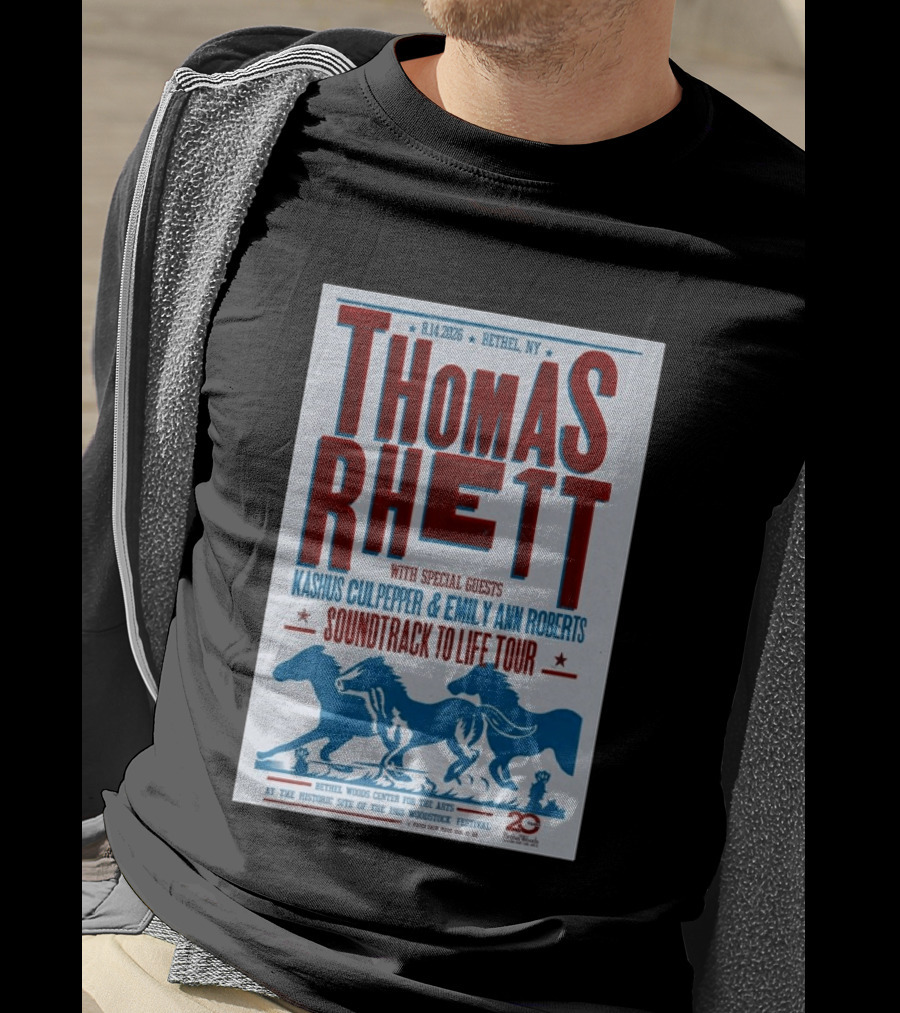 Thomas Rhett Bethel NY 2026 Soundtrack To Life Tour Kashus Culpepper Emily Ann Roberts T-Shirt
