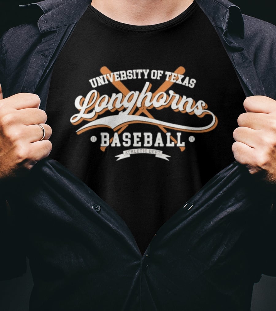 University Of Texas Longhorns Baseball Athletic Dept T-Shirt