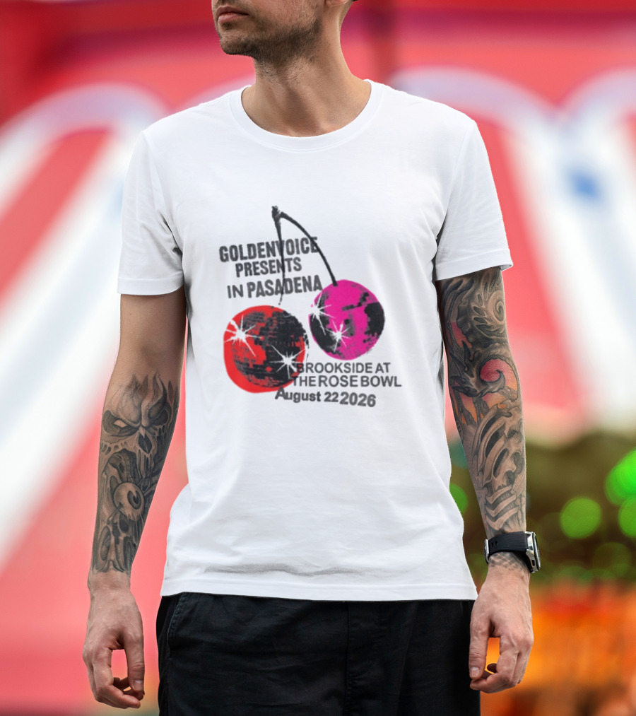 Goldenvoice Presents Pasadena Brookside At The Rose Bowl August 22 2026 Disco Cherry Baby T-Shirt