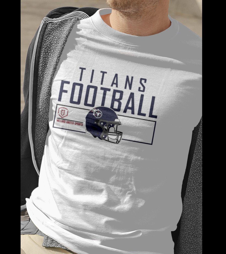 Millard United Sports Titans Football Helmet T-Shirt