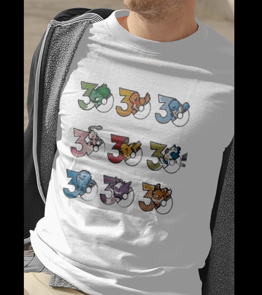 Uniqlo Pokemon Pixel 8 Bit 30th Anniversary T-Shirt