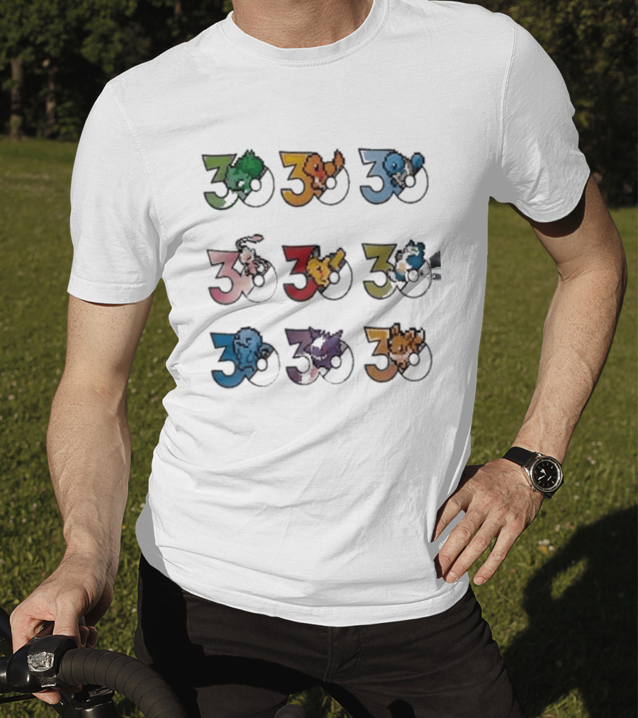 Uniqlo Pokemon Pixel 8 Bit 30th Anniversary T-Shirt