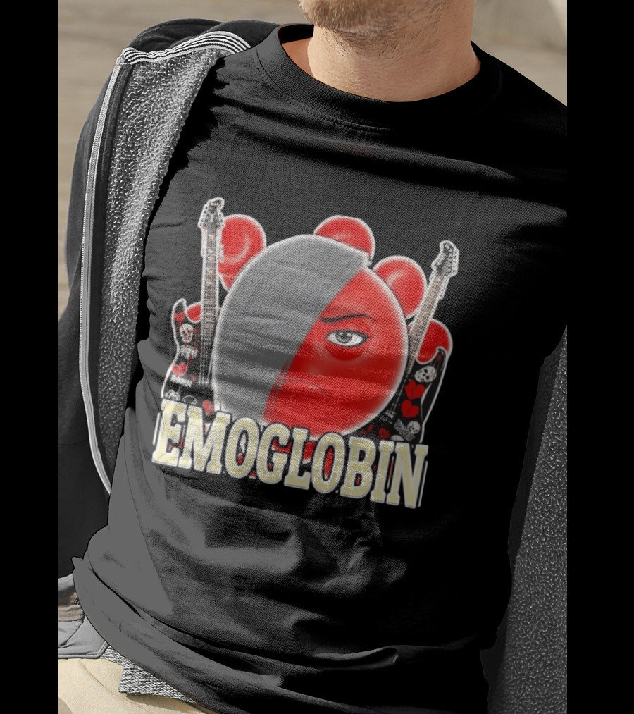 EMOGLOBIN Goblin Emoji With Emo Guitar T-Shirt