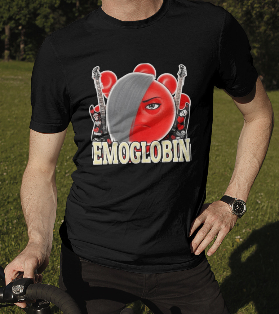EMOGLOBIN Goblin Emoji With Emo Guitar T-Shirt
