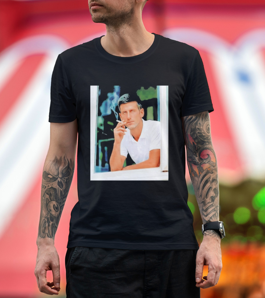 Novak Djokovic Smoking Tennis ATP Champion T-Shirt