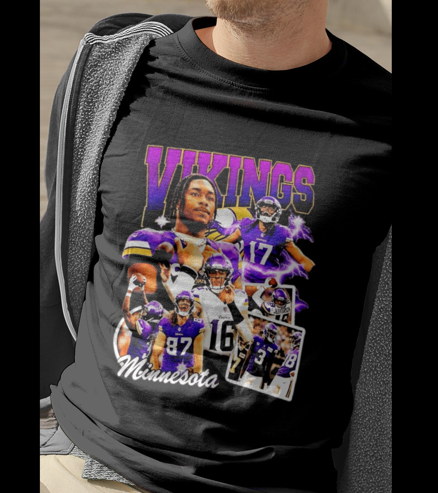 Fanatics Minnesota Vikings Notorious Justin Jefferson 87 83 16 17 Football T-Shirt