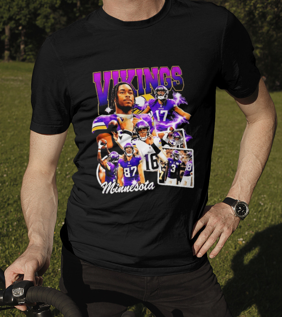 Fanatics Minnesota Vikings Notorious Justin Jefferson 87 83 16 17 Football T-Shirt