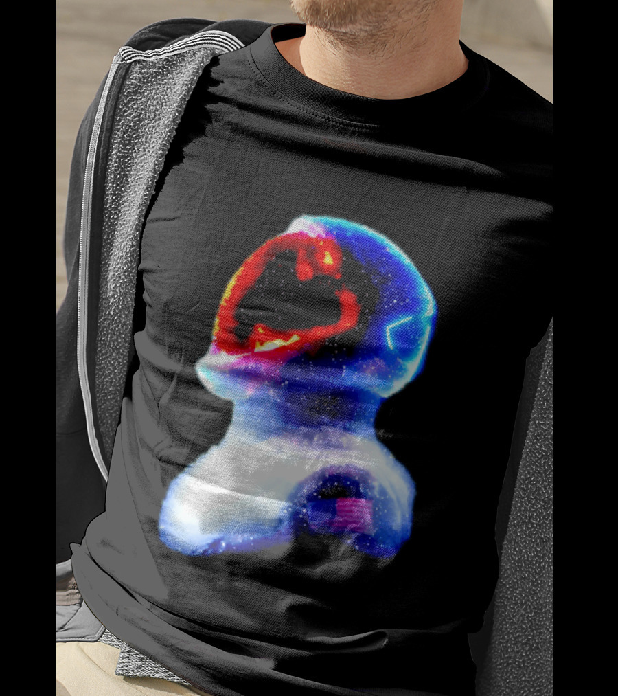 Galaxy Astronaut With American Flag Space Cosmic Adventure T-Shirt