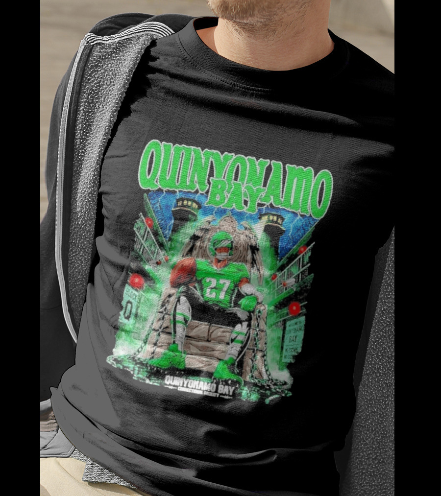 Quinyonamo Bay 27 Throne Football Block Q T-Shirt