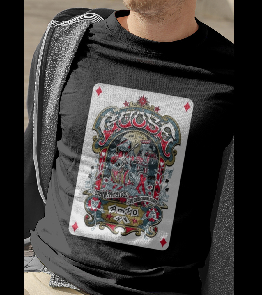 Goose Aug 16 2026 Grand Theatre Reno NV Playing Card T-Shirt