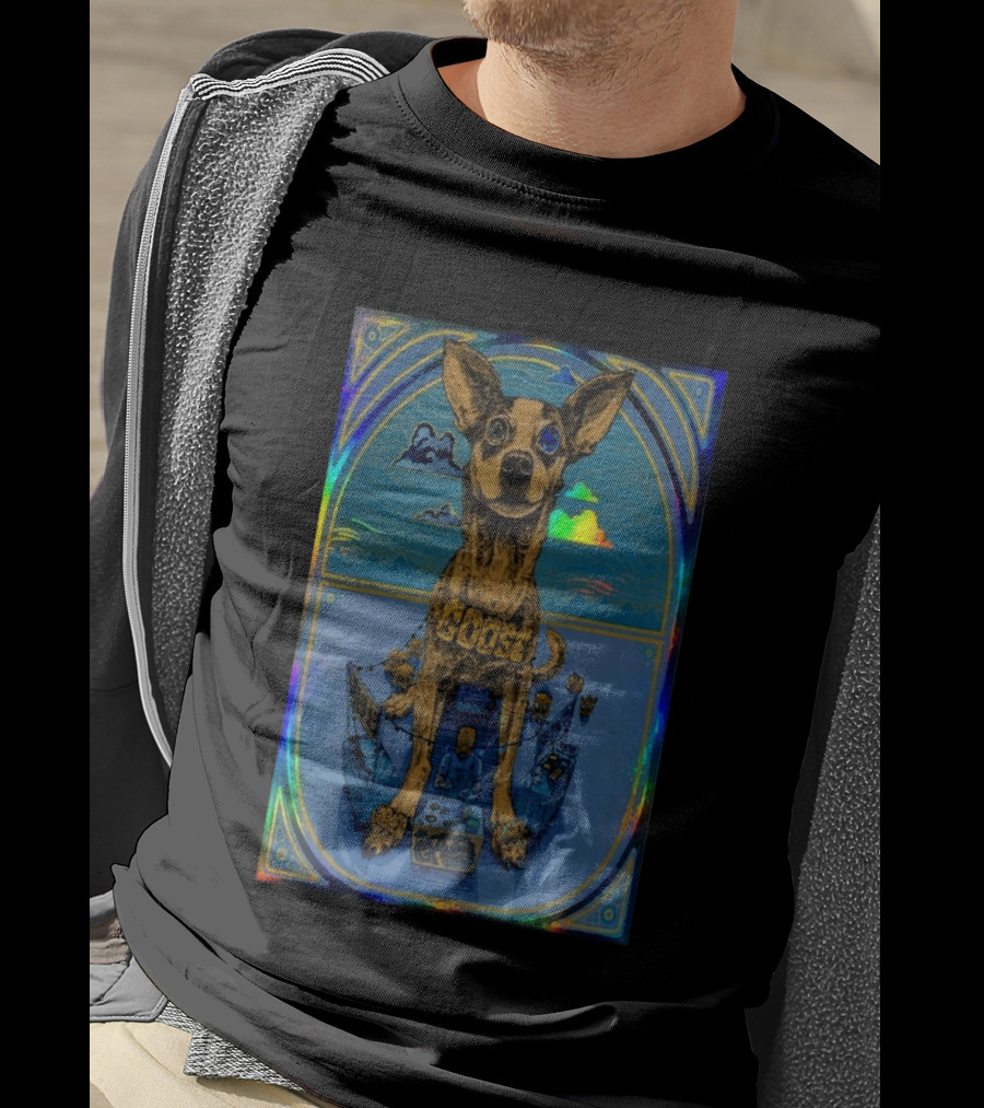 Goose Greek Theatre 08 14 2026 Exclusive Dog Art Holographic T-Shirt