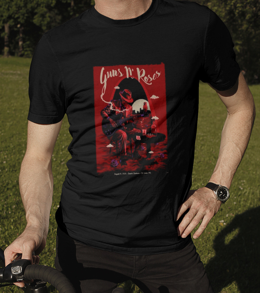 Guns N' Roses 2026 Busch Stadium August 16 St. Louis MO Tour T-Shirt