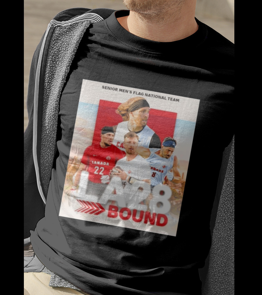 Senior Men's Flag National Team Canada LA28 Bound Canada Football Team Players T-Shirt