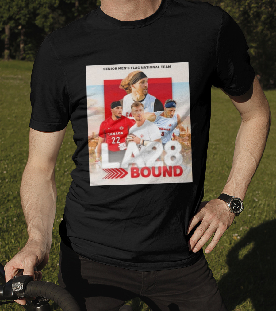 Senior Men's Flag National Team Canada LA28 Bound Canada Football Team Players T-Shirt