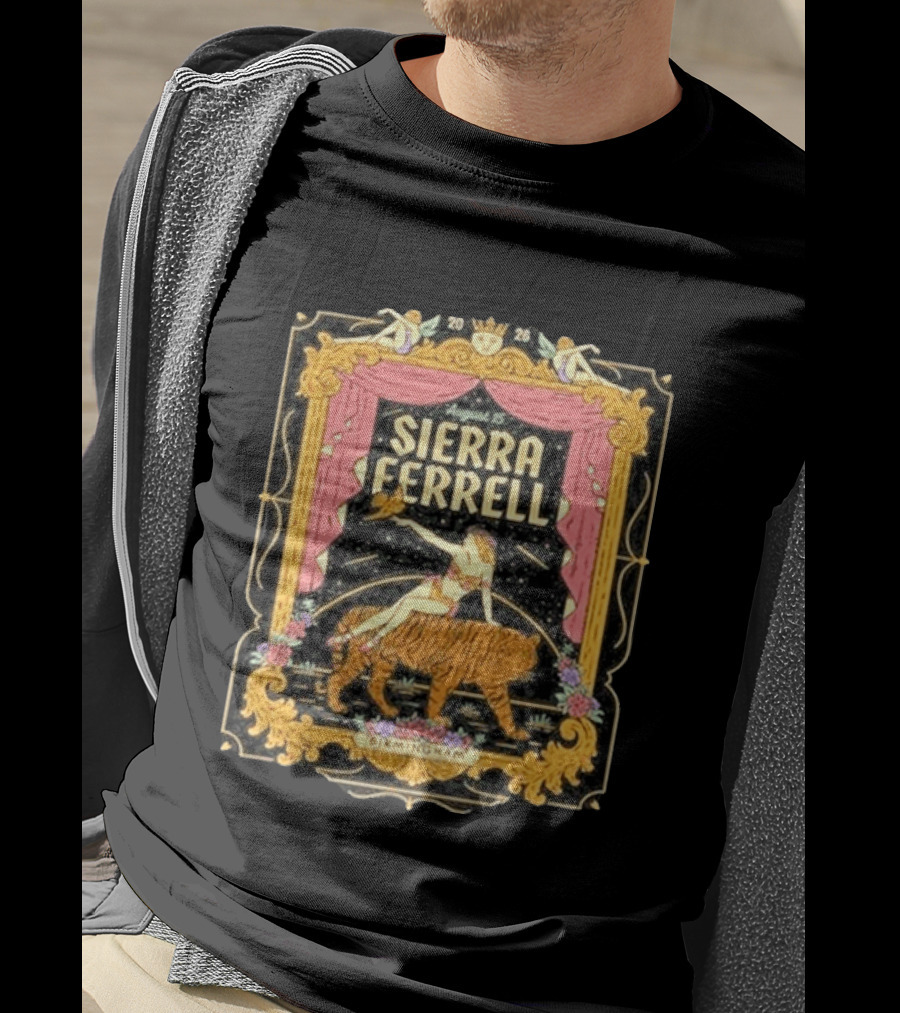 Sierra Ferrell August 15 Birmingham AL 2026 Vintage Circus Tiger T-Shirt