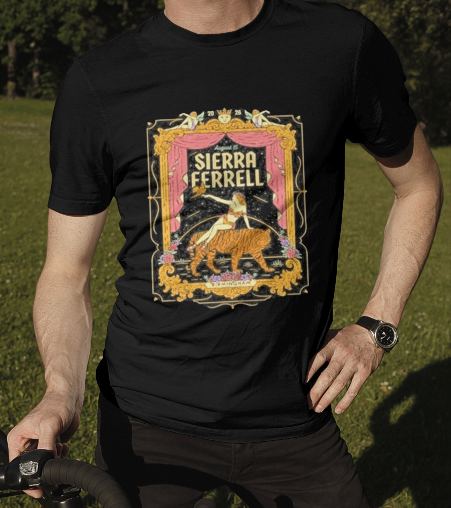 Sierra Ferrell August 15 Birmingham AL 2026 Vintage Circus Tiger T-Shirt