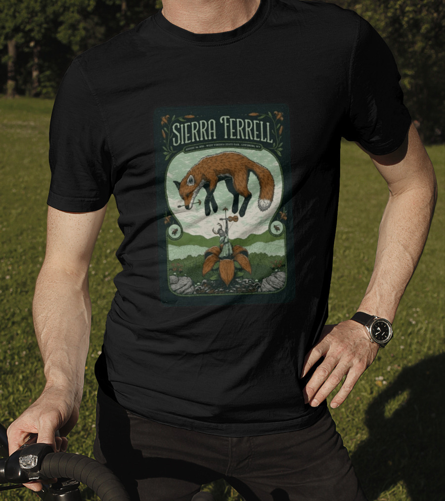 Sierra Ferrell August 16 2026 Lewisburg WV West Virginia State Fair Fox Violin T-Shirt
