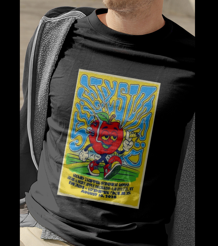 Slightly Stoopid Road Trippin Summer 2026 Apple Orchards LaFayette NY August 16 Dem Apples Bumpin Uglies T-Shirt