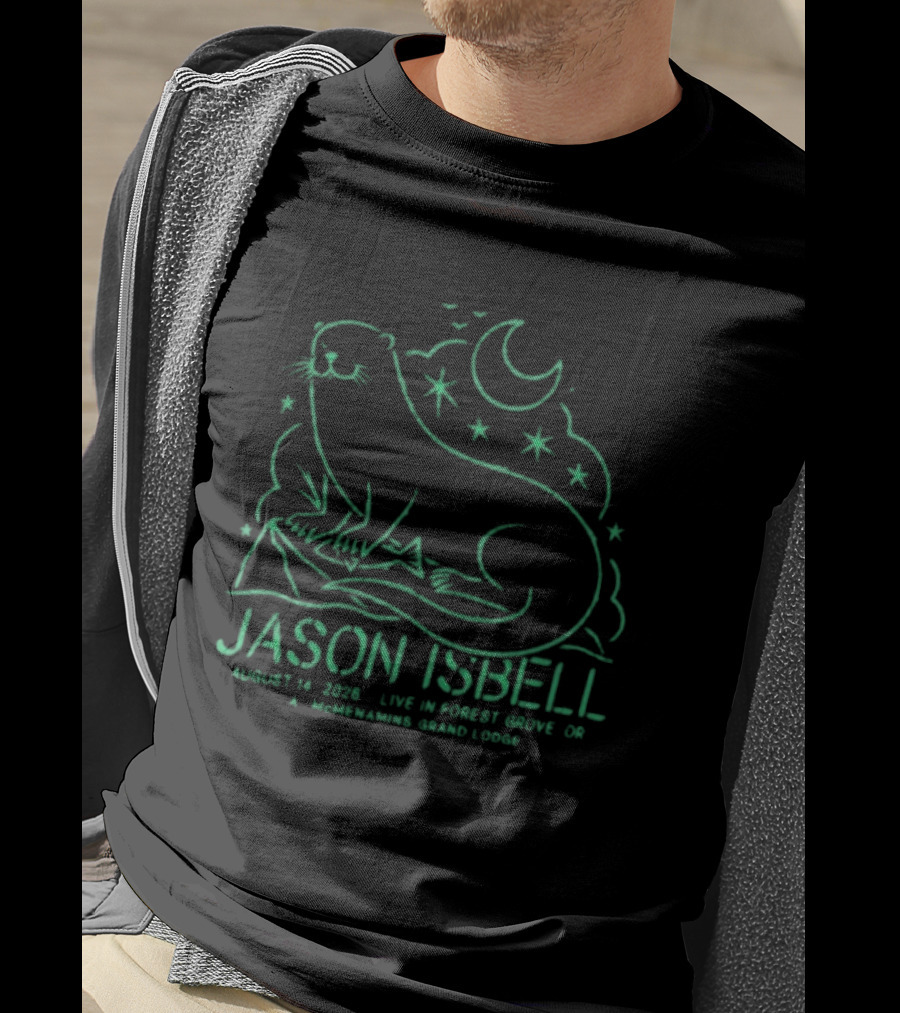Jason Isbell Live In Forest Grove OR August 14 2026 Grand Lodge Concert Otter And Stars T-Shirt