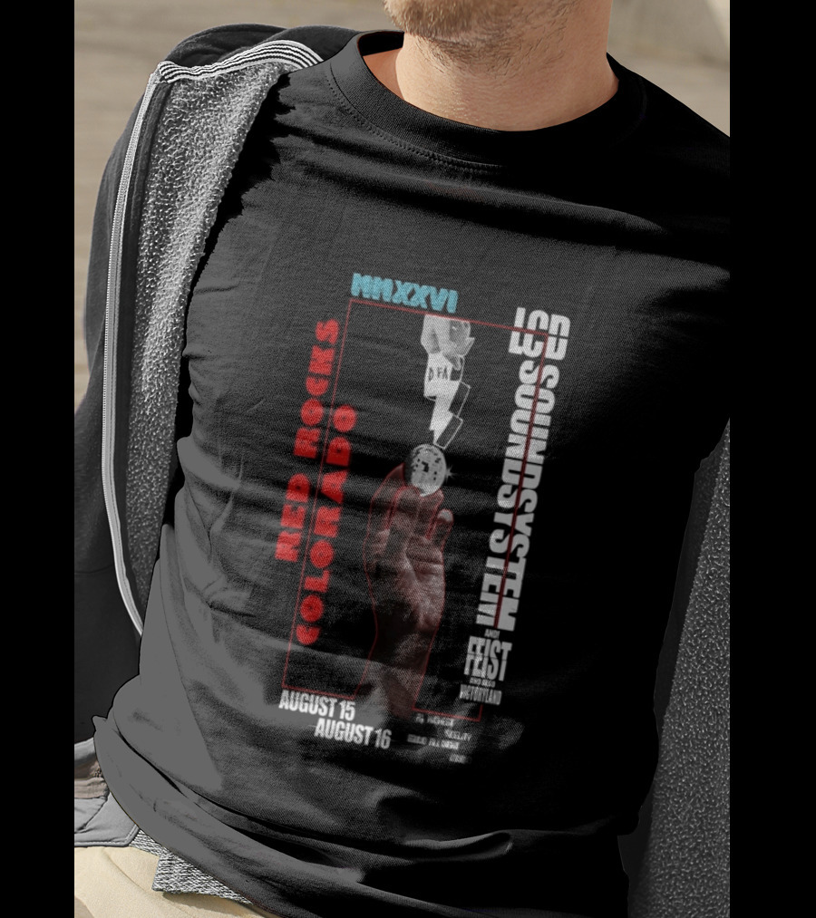 LCD Soundsystem MMXXVI Red Rocks Colorado August 15 16 Feist And Victoryland T-Shirt