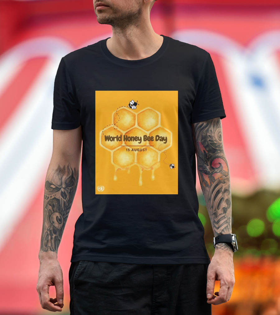 World Honey Bee Day 15 August Honeycomb T-Shirt