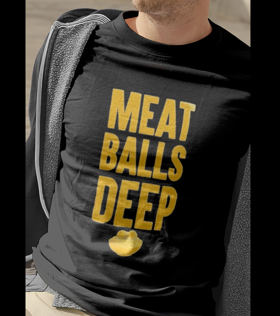 Meat Balls Deep Pasta Bowl Yellow T-Shirt
