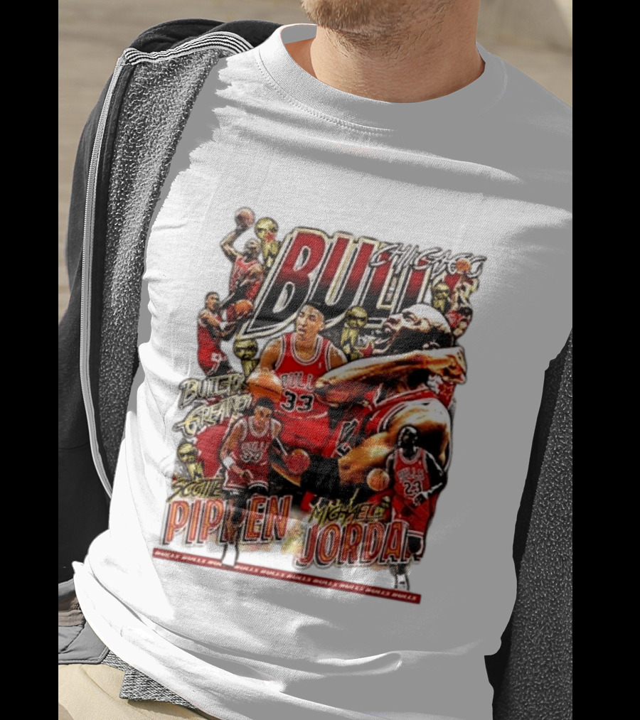 Chicago Bull Machael Jordan X Scotie Pippen Build For Greatness T-Shirt