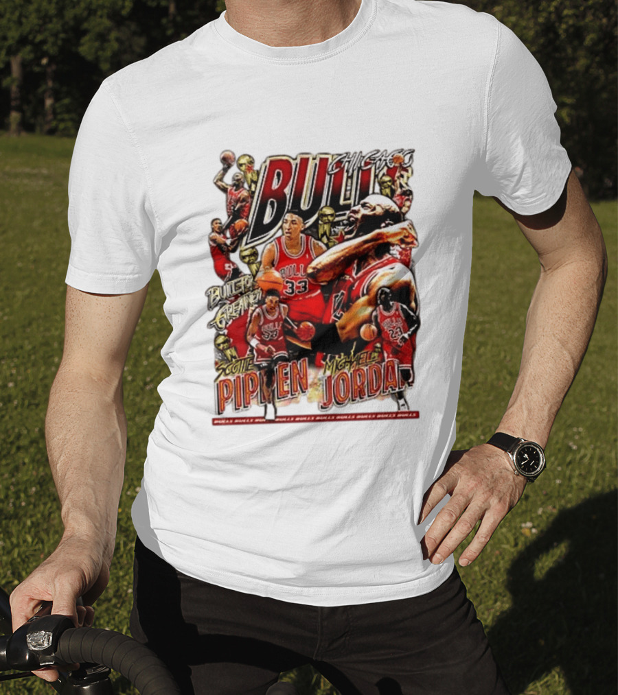 Chicago Bull Machael Jordan X Scotie Pippen Build For Greatness T-Shirt