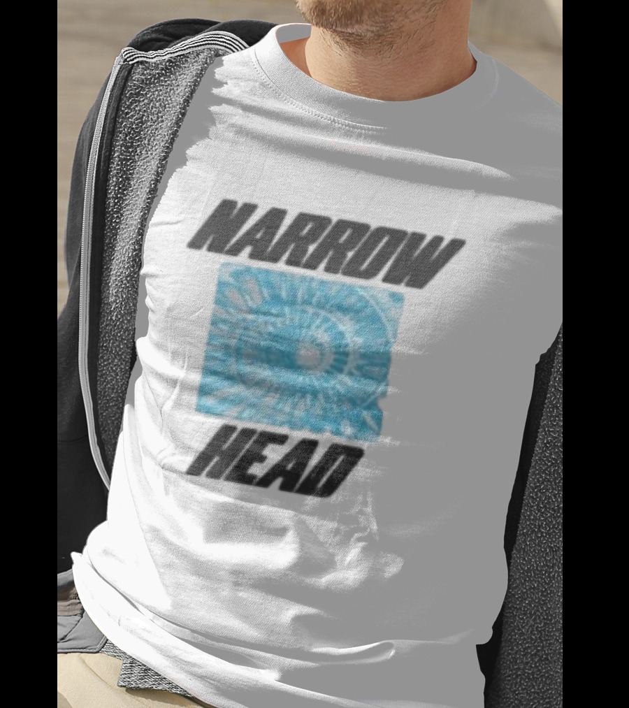 Narrow Head Blue Spiral Shell Tie Dye T-Shirt