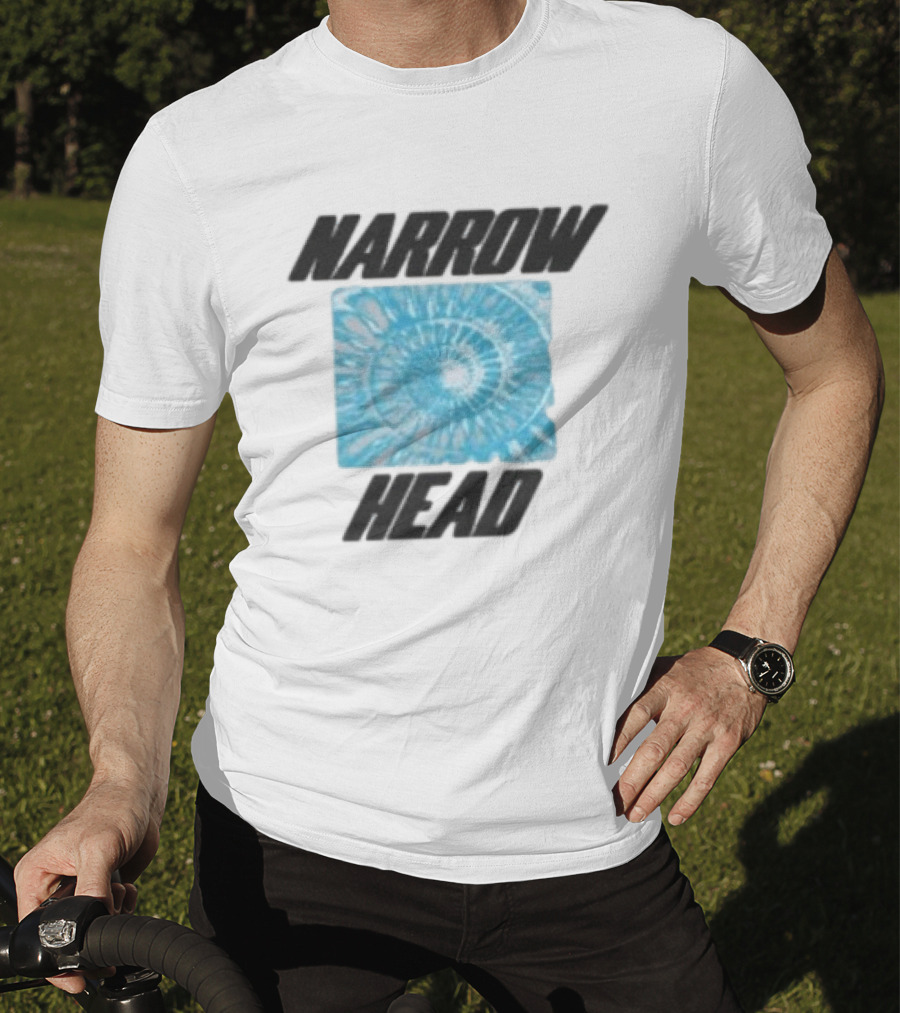 Narrow Head Blue Spiral Shell Tie Dye T-Shirt