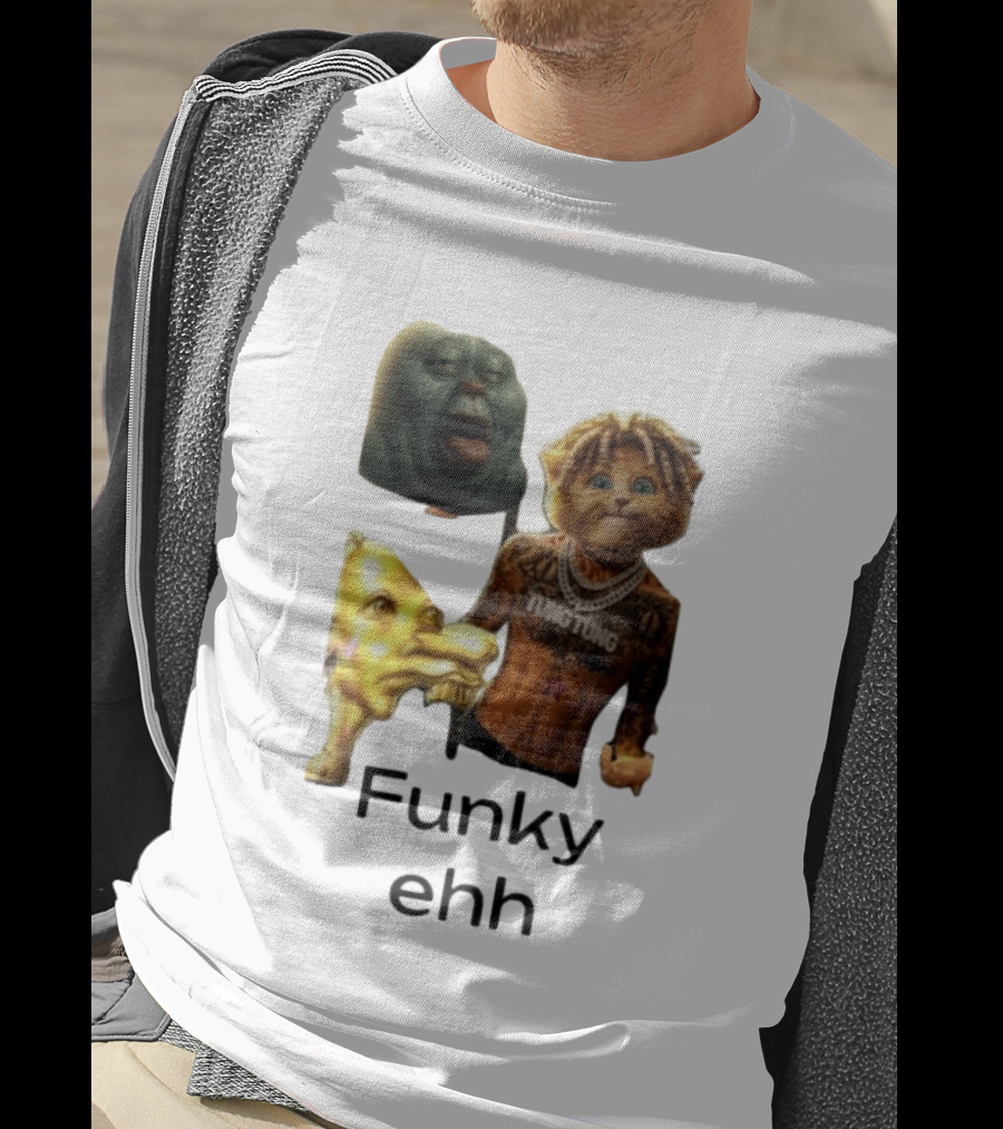 Neegy Funky Ehh Tung Tung Cat Tattoo Character Trio T-Shirt