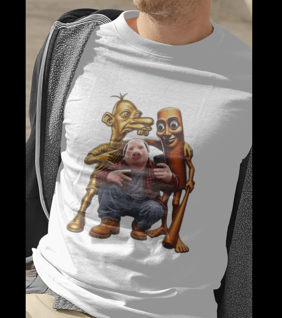 Neegy John Pork Tung Tung Tung Sahur Meme Characters T-Shirt