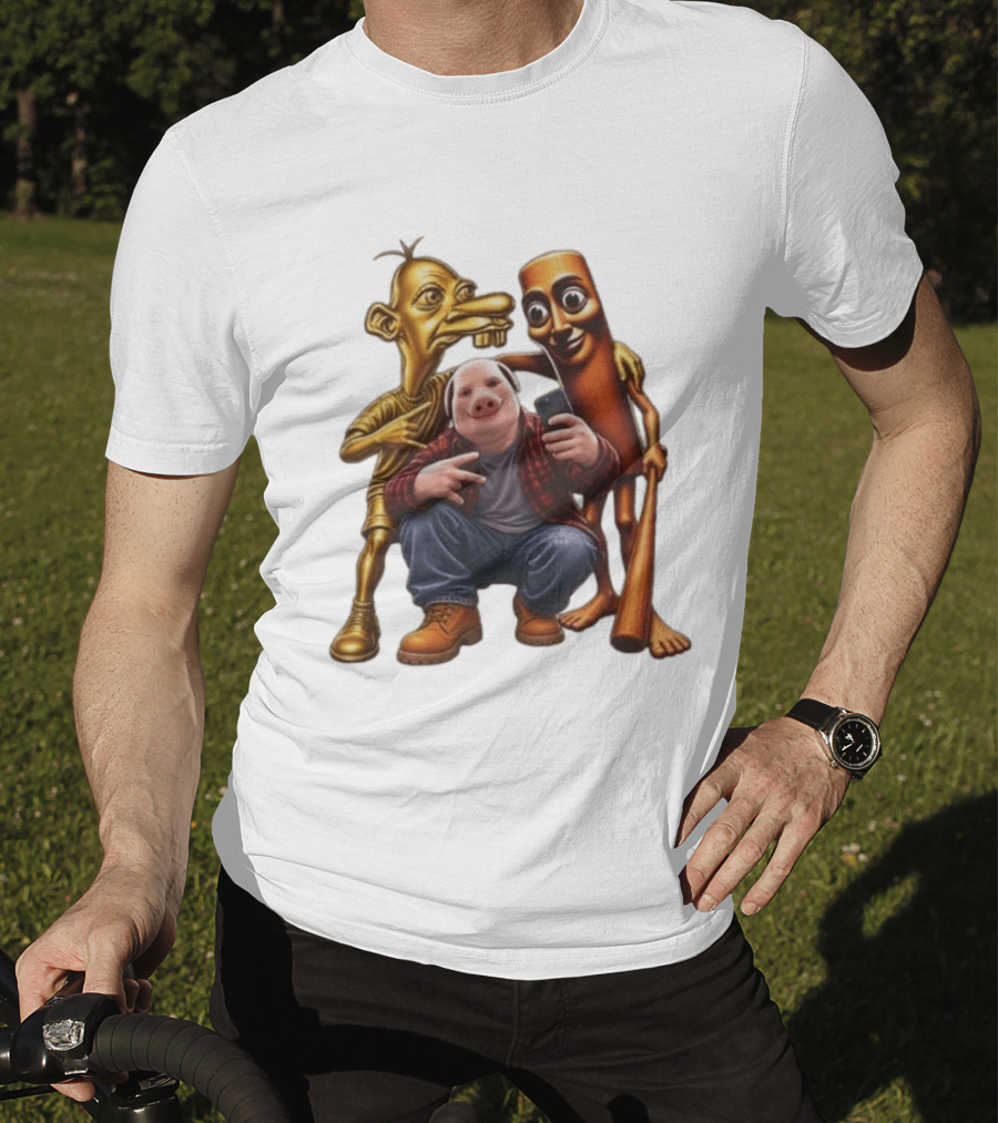 Neegy John Pork Tung Tung Tung Sahur Meme Characters T-Shirt