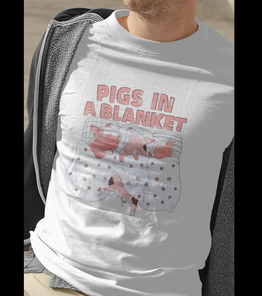 Pigs In A Blanket Cozy Strawberry Bedding T-Shirt